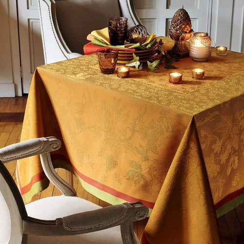 Garnier-Thiebaut Tablecloth Plaisirs D Automne Roux 69" Square - Home Decors Gifts online | Fragrance, Drinkware, Kitchenware & more - Fina Tavola
