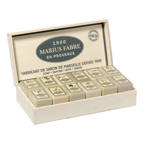 Marius Fabre Assorted Soaps in a Wooden Case (23X5.3OZ) - Home Decors Gifts online | Fragrance, Drinkware, Kitchenware & more - Fina Tavola