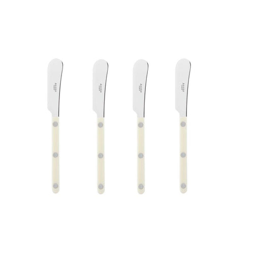 Bistrot Ivory Butter Spreaders Shiny Stainless Steel (Set of 4) - Home Decors Gifts online | Fragrance, Drinkware, Kitchenware & more - Fina Tavola