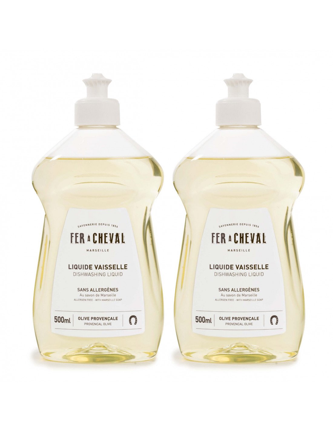 Fer à Cheval Dishwashing Liquid Savon De Marseille | Provencal Olive | Set of 2