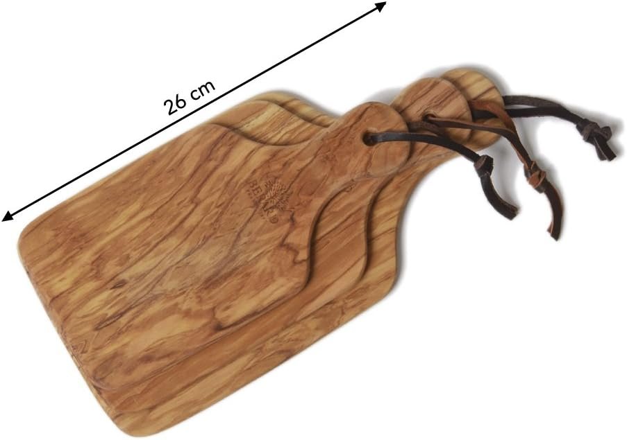 Berard French Olivewood Handcrafted Cutting Board with Handle | 10"