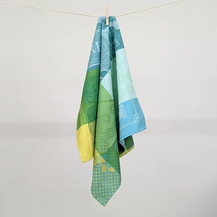 Garnier-Thiébaut Mojito Jacquard Kitchen Towel | Mint Green | 22" x 30"