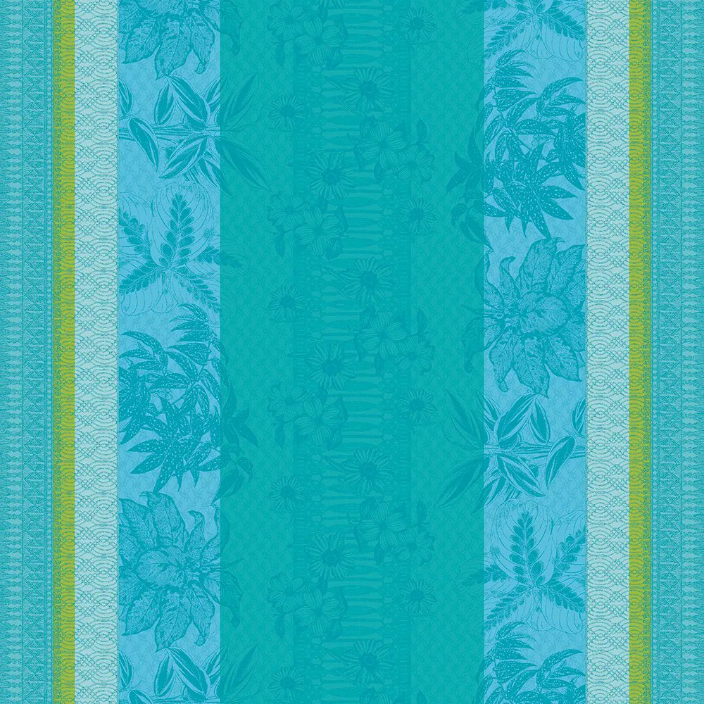 Garnier-Thiébaut Mille Alocasias Atoll Jacquard Stain-Resistant Tablecloth | 59" x 59"