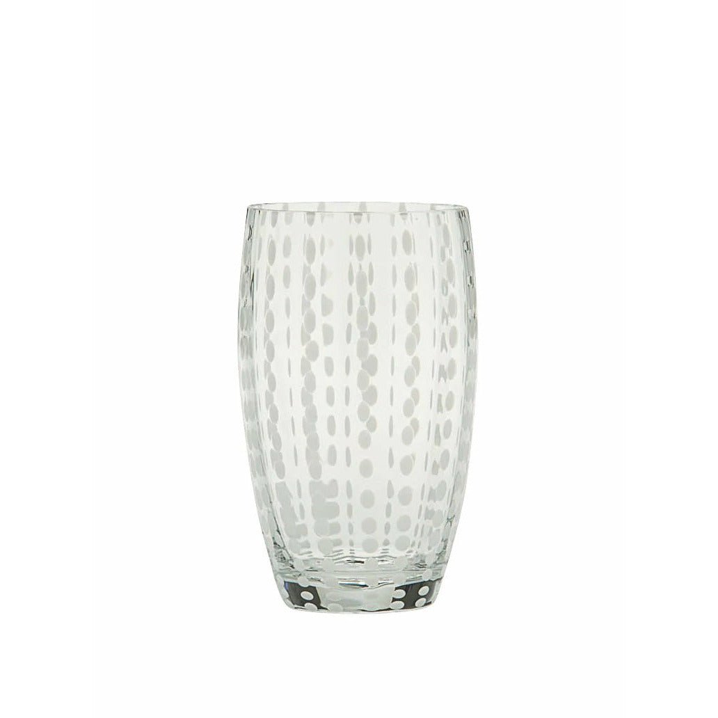 Perle Glass Tumblers – Venetian-Inspired Handblown Drinkware (16 oz, Set of 6)