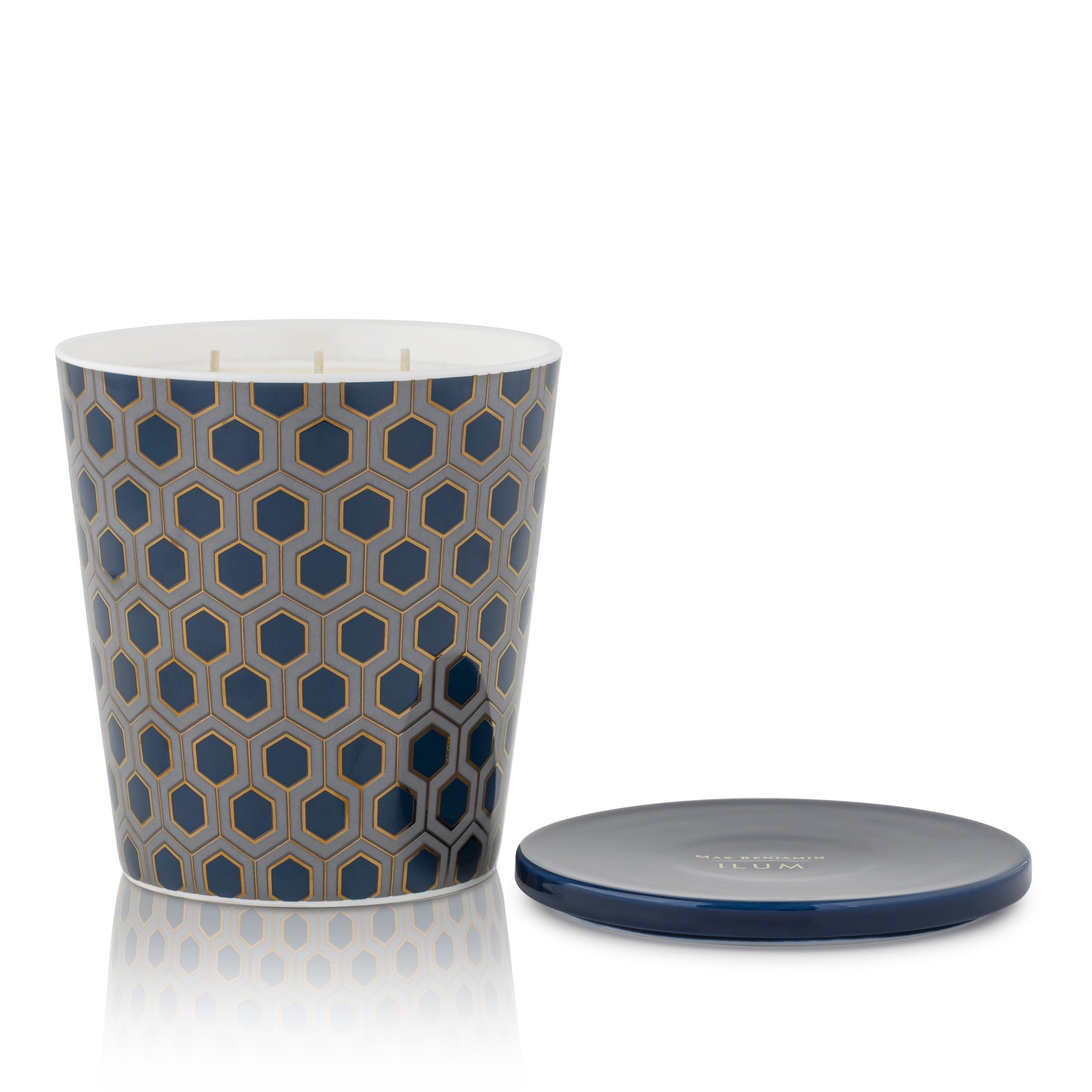 Ilum Cologne Retro Luxury 3-Wick Scented Candle in decorative vase – hand-poured in Ireland