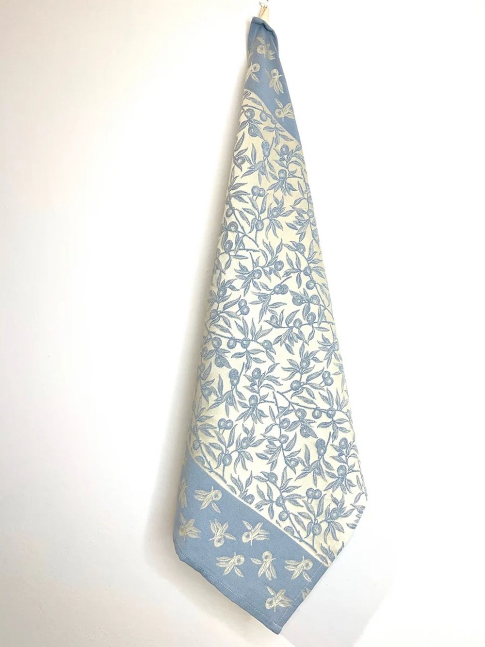 Busatti Olivo Blue Kitchen Towel | Italian Cotton