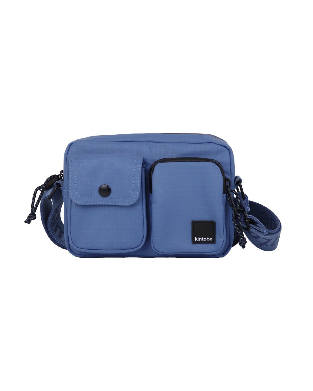Kintobe Mini Miles storm blue crossbody bag in recycled nylon – compact 1 liter sustainable water-repellent daily carry