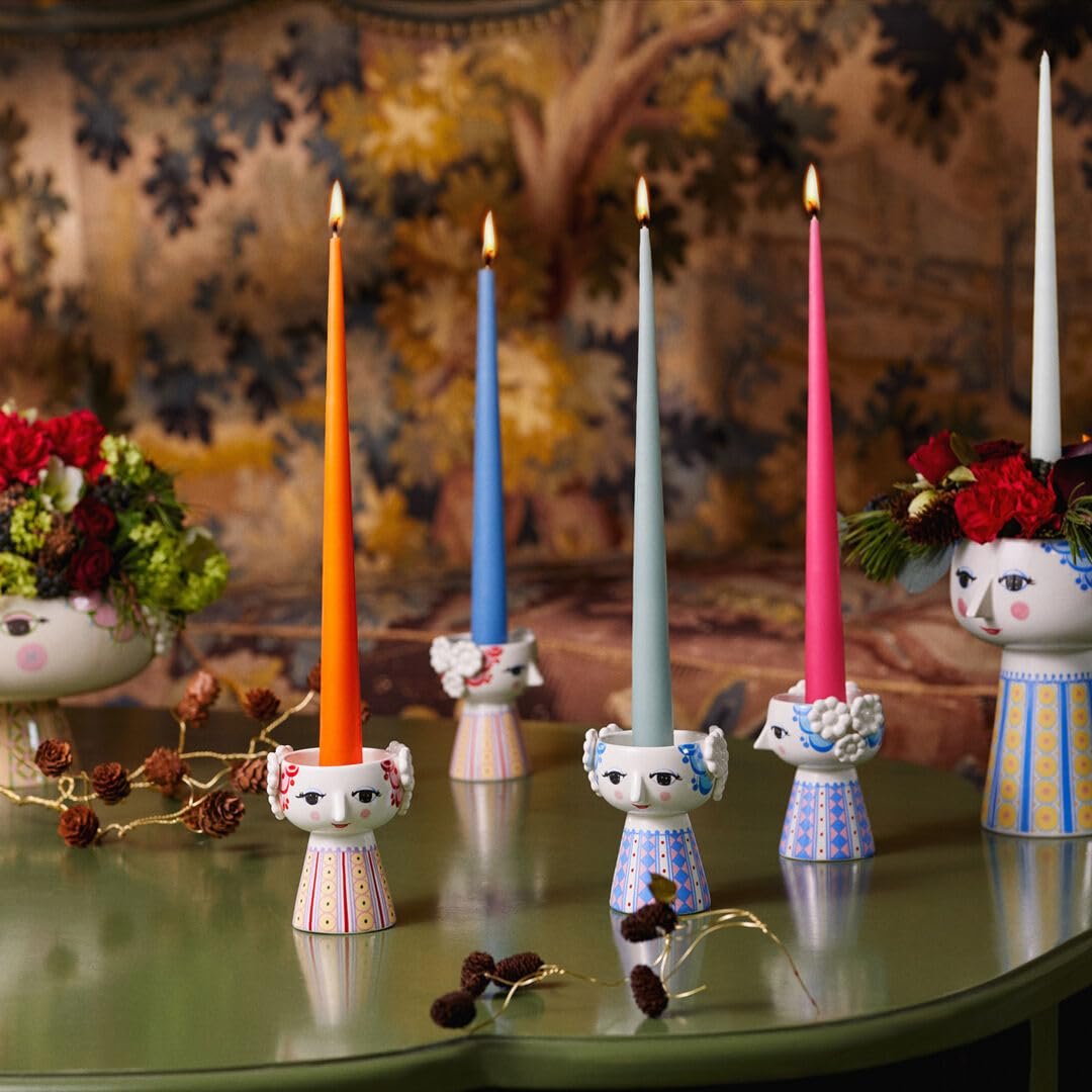 Bjørn Wiinblad Eva Candle Porcelain Tealight & Taper Holder | Blue