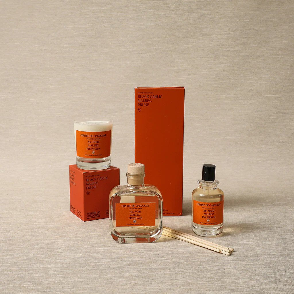 Cirerie de Gascogne Reed Diffuser - Black Garlic, Malbec, Prune Scents - Long Lasting Fragrance 200ml