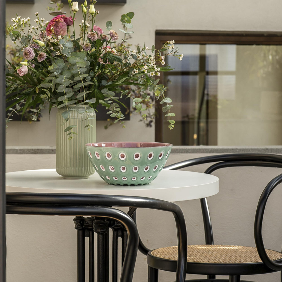 GUZZINI  LE MURRINE - MINT & SALMON - M BOWL