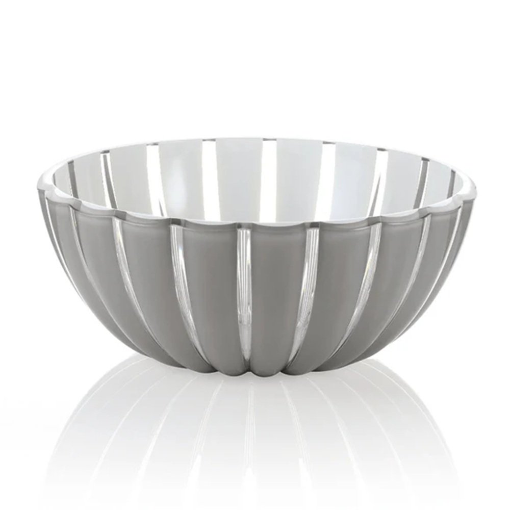 Guzzini Grace Serving Bowl (7.8"D), BPA-Free Acrylic Serveware Medium Grey | 100% Recycled Plastic Reusable