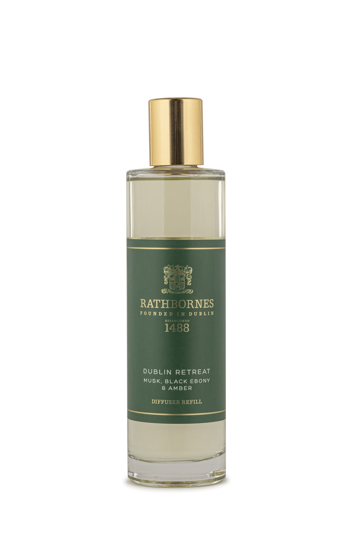 Rathbornes Dublin Retreat Luxury Refill Diffuser Oil Based (200 ml) Fragrances of Musk Black-Ebony & Amber