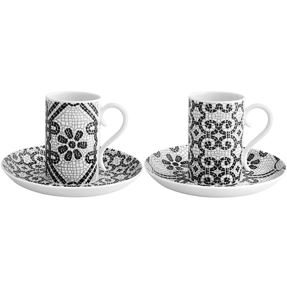 Calcada Portuguesa Coffee Cup and Saucer | Set of 4