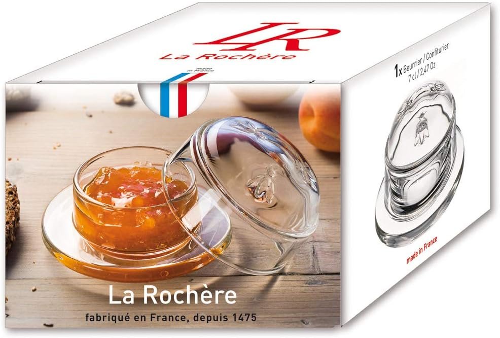 La Rochere Bee Butter Dish Set | Clear