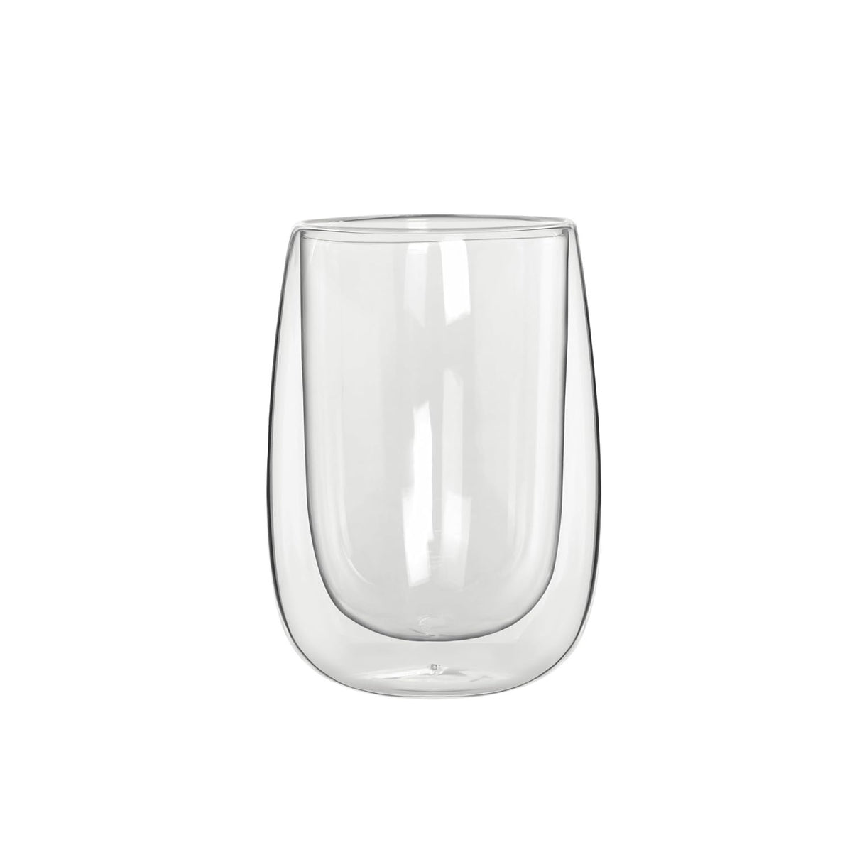 Bialetti Verona Double-Wall Glass Cups, 15.2 oz (450 ml), Set of 2, Espresso, Cappuccino & Iced Drinks, Clear