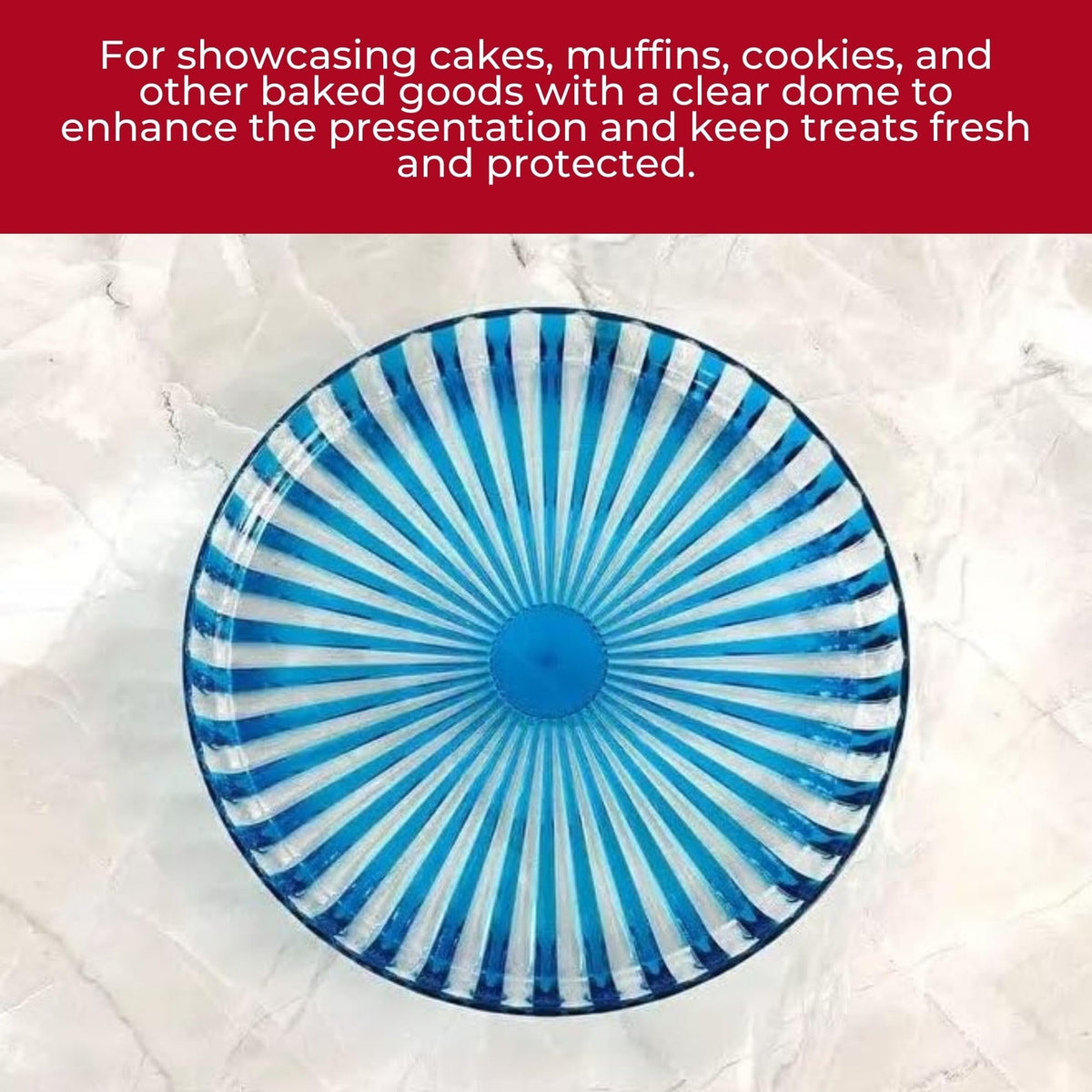 Guzzini Dolcevita Cake Stand (12") Mother of Pearl 100% Recycled Plastic Unbreakable Reusable BPA-Free