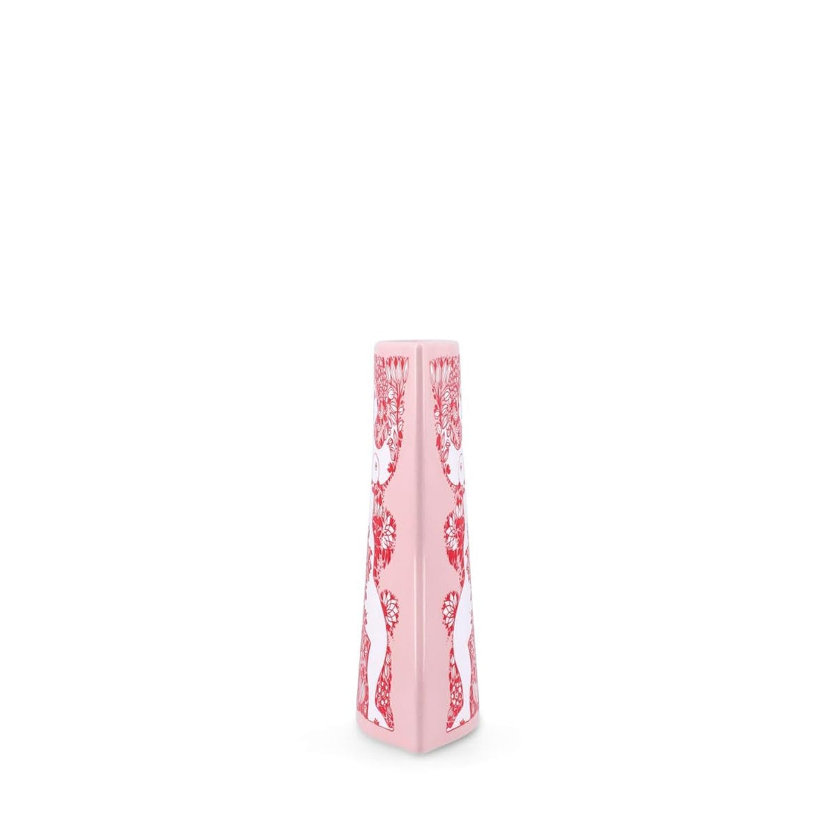 Bjorn Wiinblad Nina Vase, Pink and Red, 6.5" H