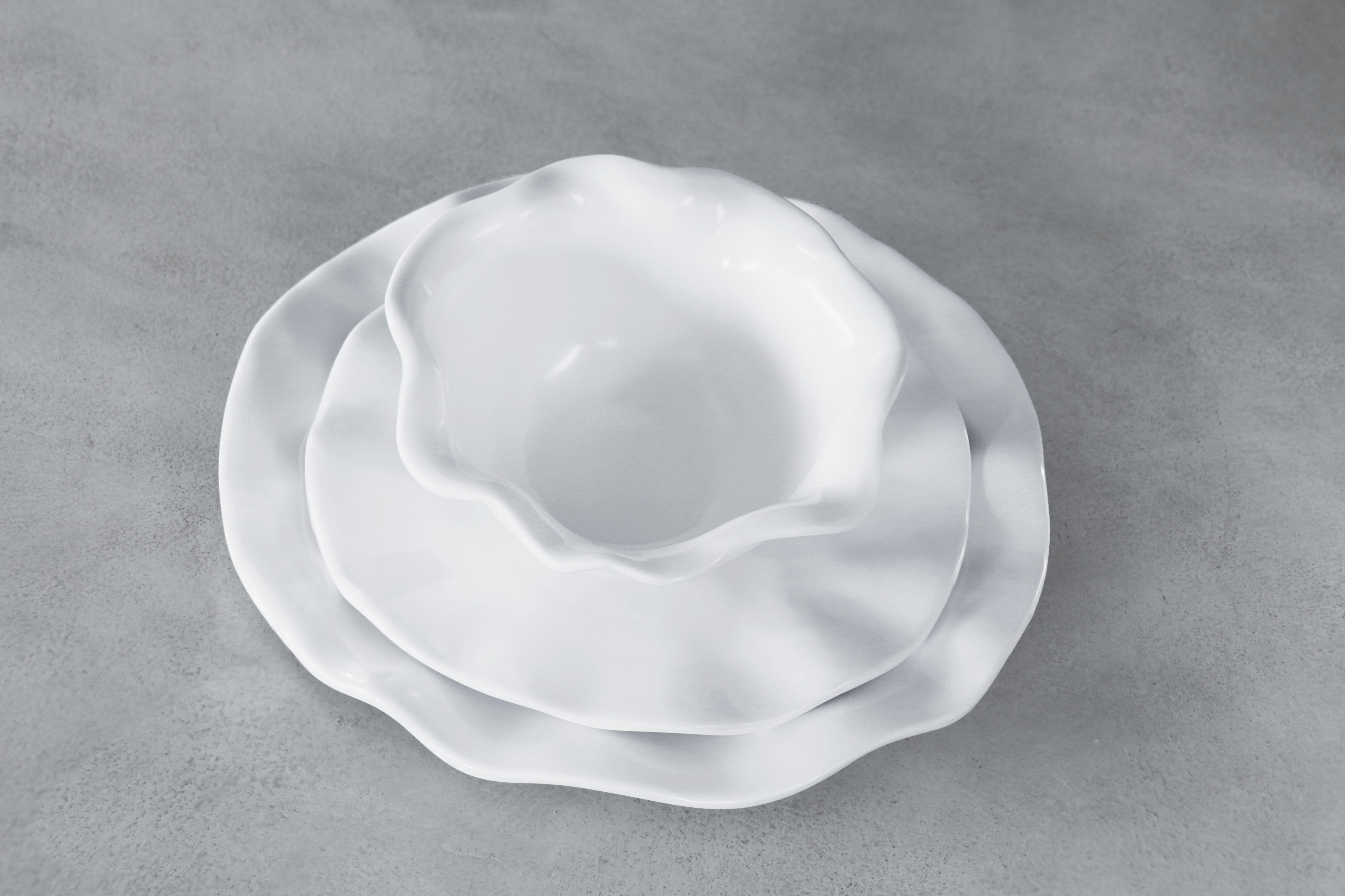 Beatriz Ball VIDA Havana white melamine cereal bowl close-up irregular shape detail