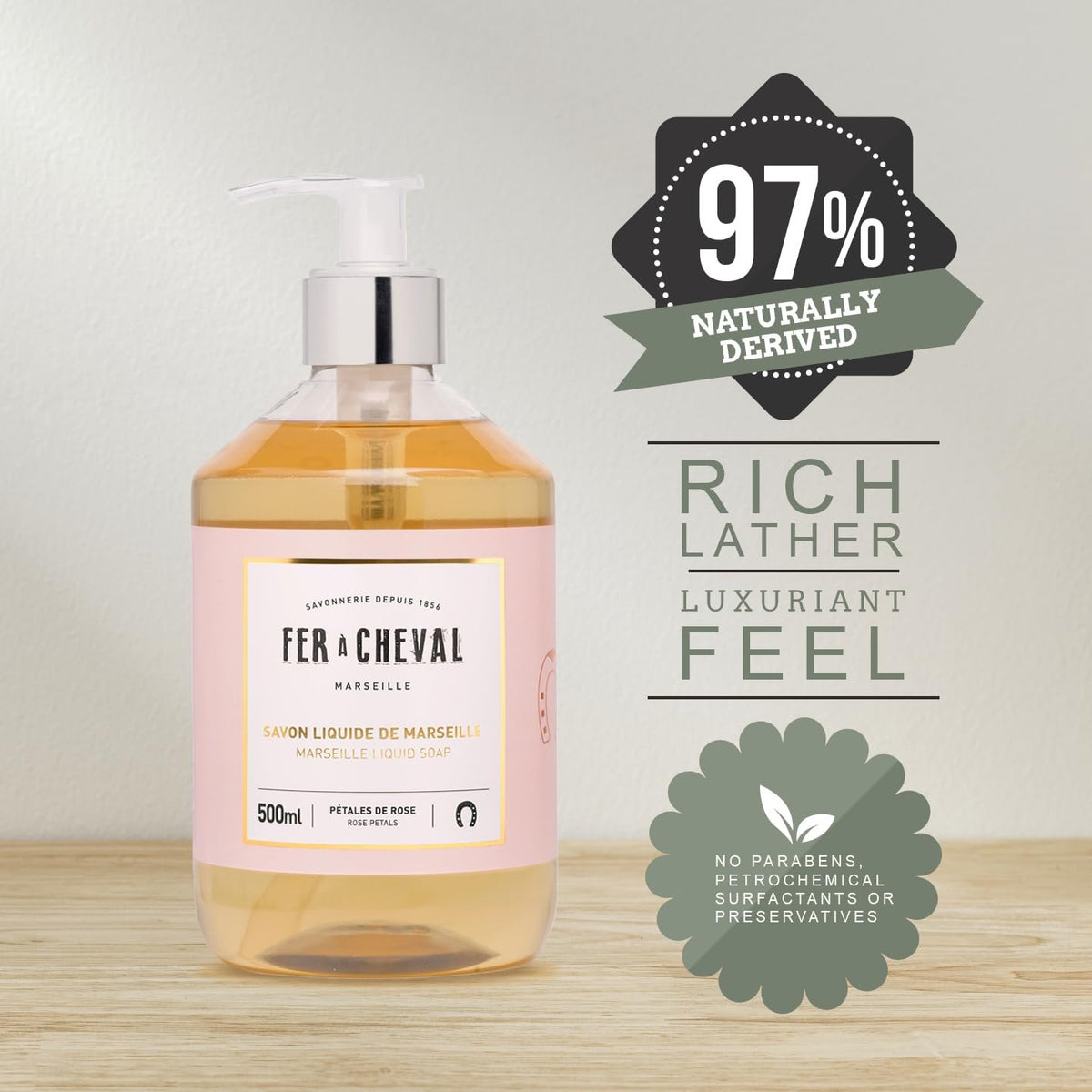 Fer a Cheval Marseille Liquid Soap Natural Vegetable Oil based | 500ml