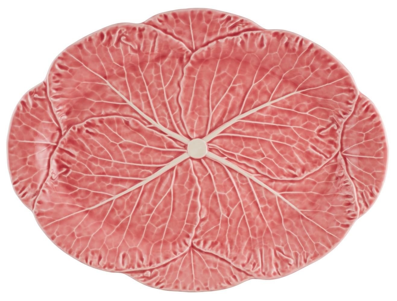 Bordallo Pinheiro Pink Cabbage Large Oval Platter | 17" L