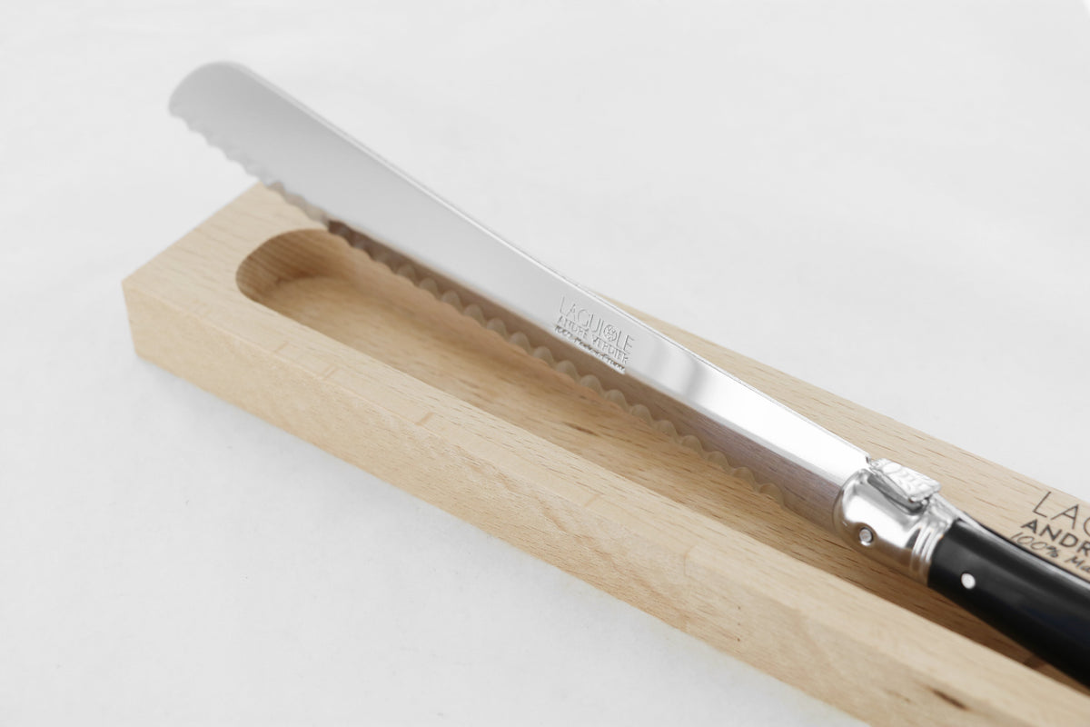 Andre Verdier Laguiole Debutant Bread Knife | Black Handle