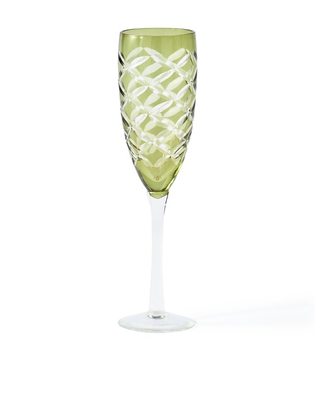 PolsPotten Cuttings Champagne Flute Glasses – Multicolor Set of 6