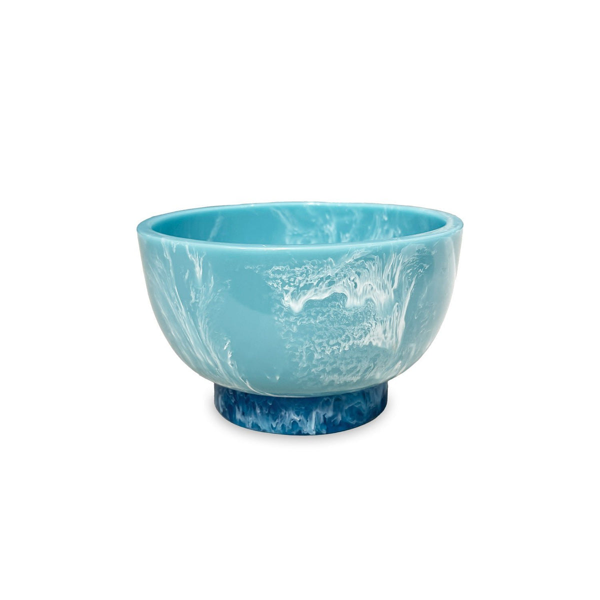 Beatriz Ball Resin Rio Small Bowl w/Base Turquoise/Blue Contemporary