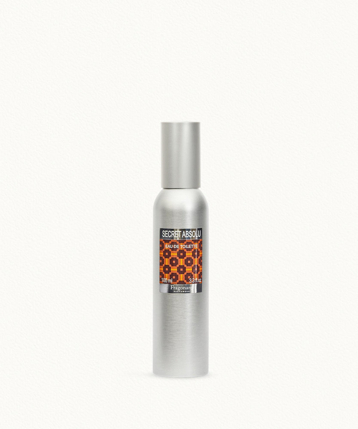 Fragonard Secret Absolu 100ml EDT aluminium bottle close-up Grasse France