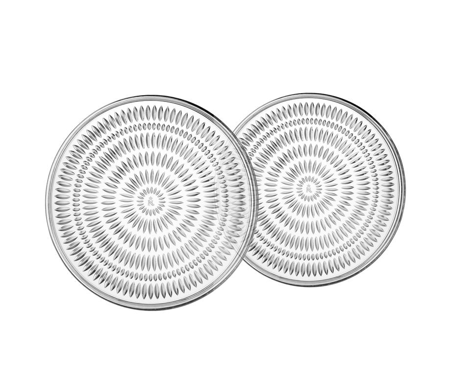 Nachtmann Ethno Plate 8.66"D Set-2 Crystal Glass Salad Dessert Dinnerware Serveware