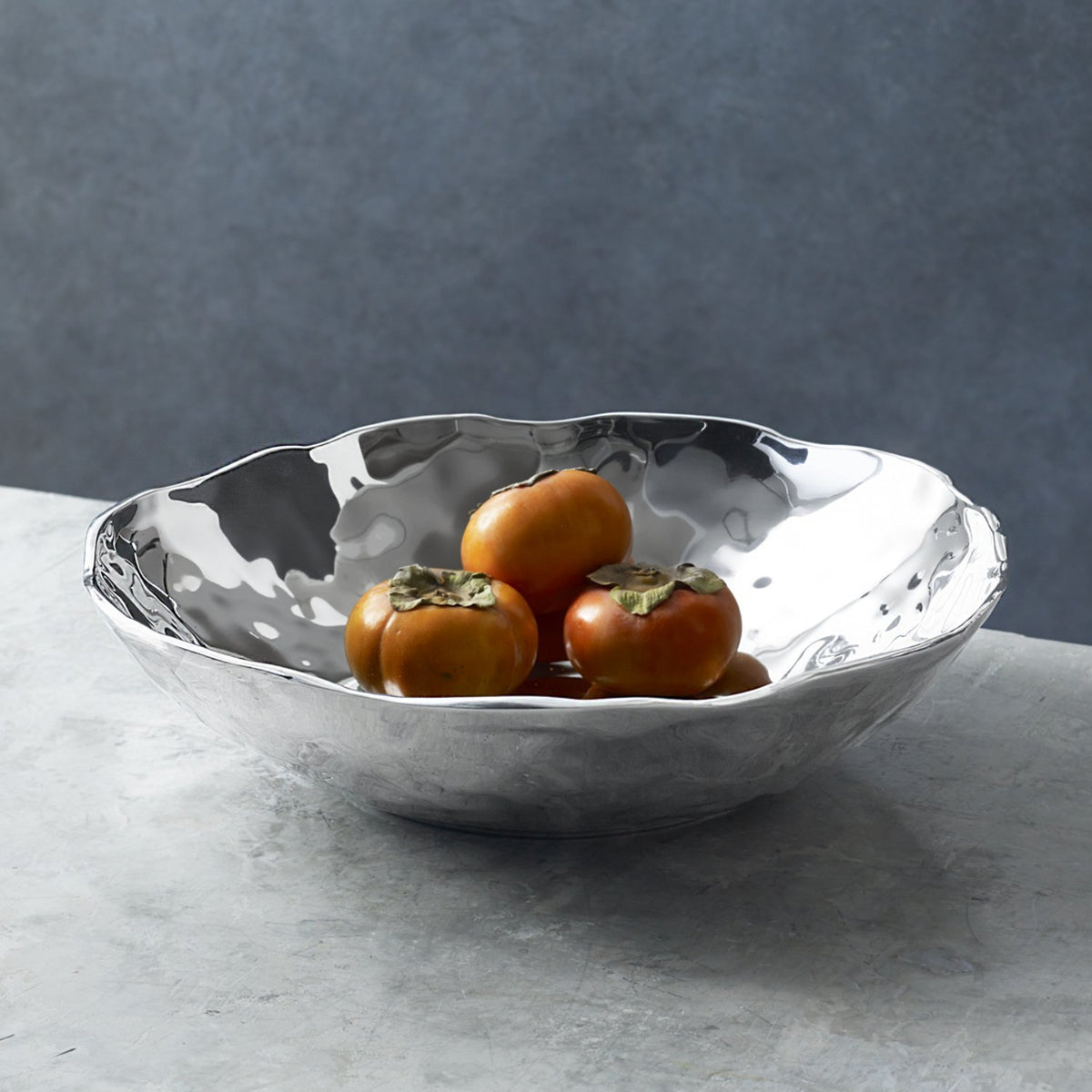 SOHO Organic Decorative Silver Large Bowl Metal Bowl SOHO Organic Decorative Silver Large Bowl