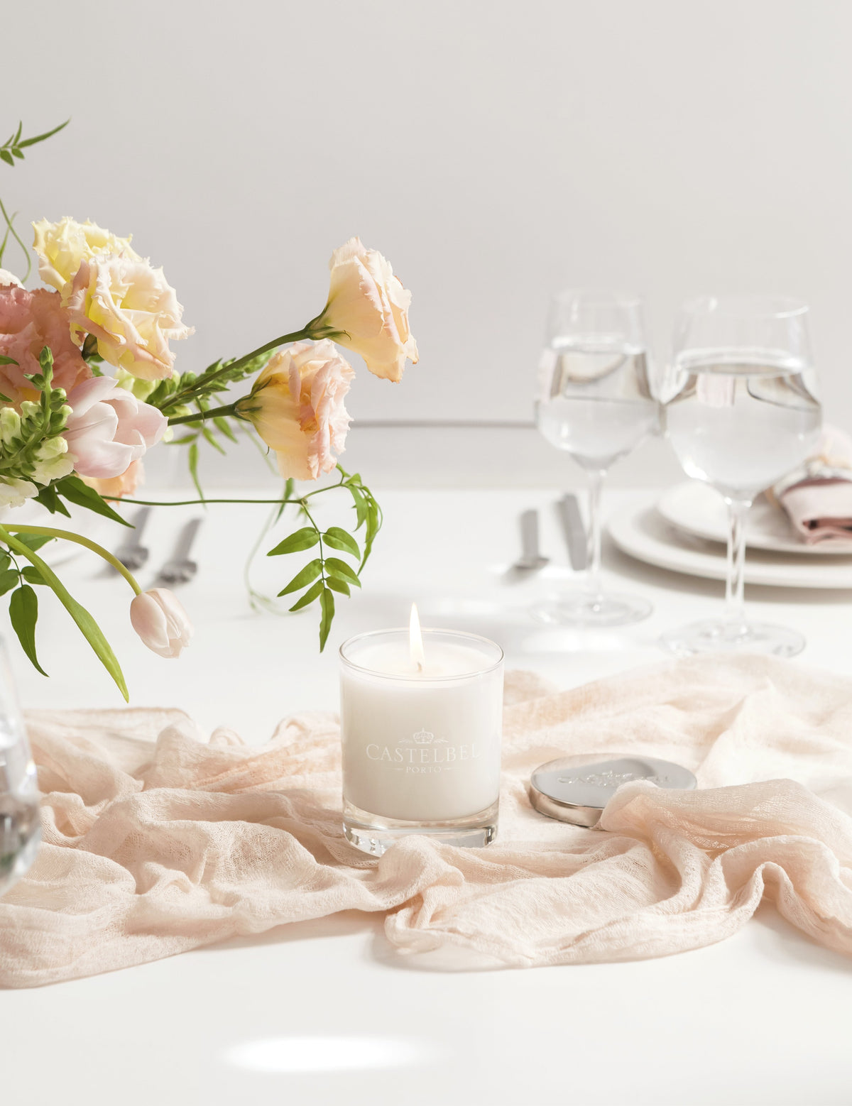 Castelbel White Jasmine Aromatic Candle 210g Floral Fragrance