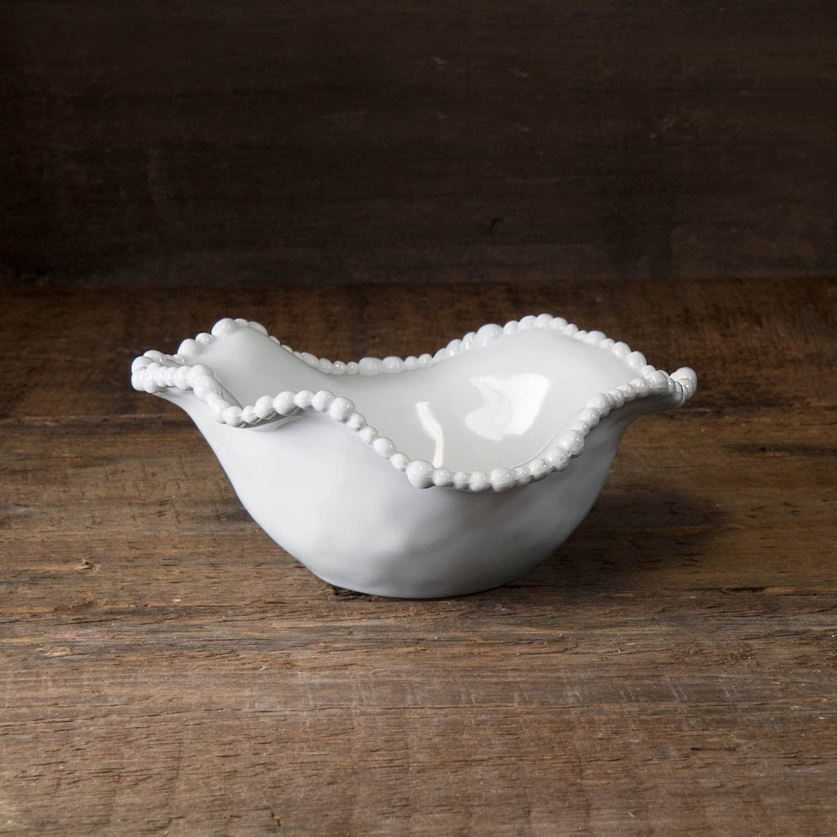 Beatriz Ball VIDA Alegria small sauce bowl white melamine 8" on white background