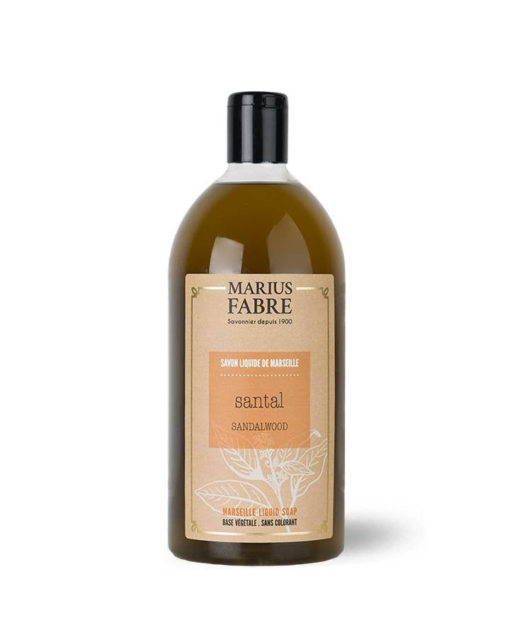 Marius Fabre Marseille Liquid Soap Sandalwood 1L No-Preservatives