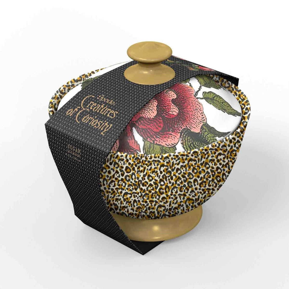 Sugar Bowl with Lid | Creatures of Curiosity Leopard Print