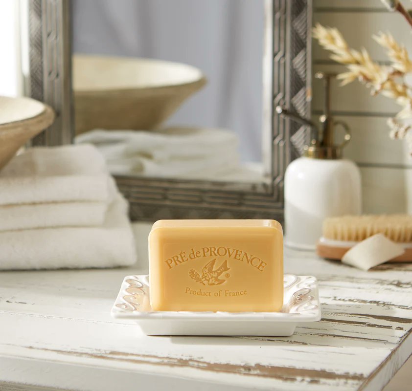 Pré de Provence Sandalwood Soap, quad-milled French soap