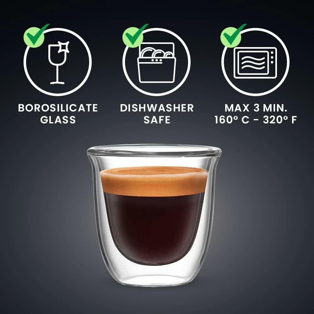 Bialetti Firenze Double Wall Borosilicate Glass Cups | Set of 2