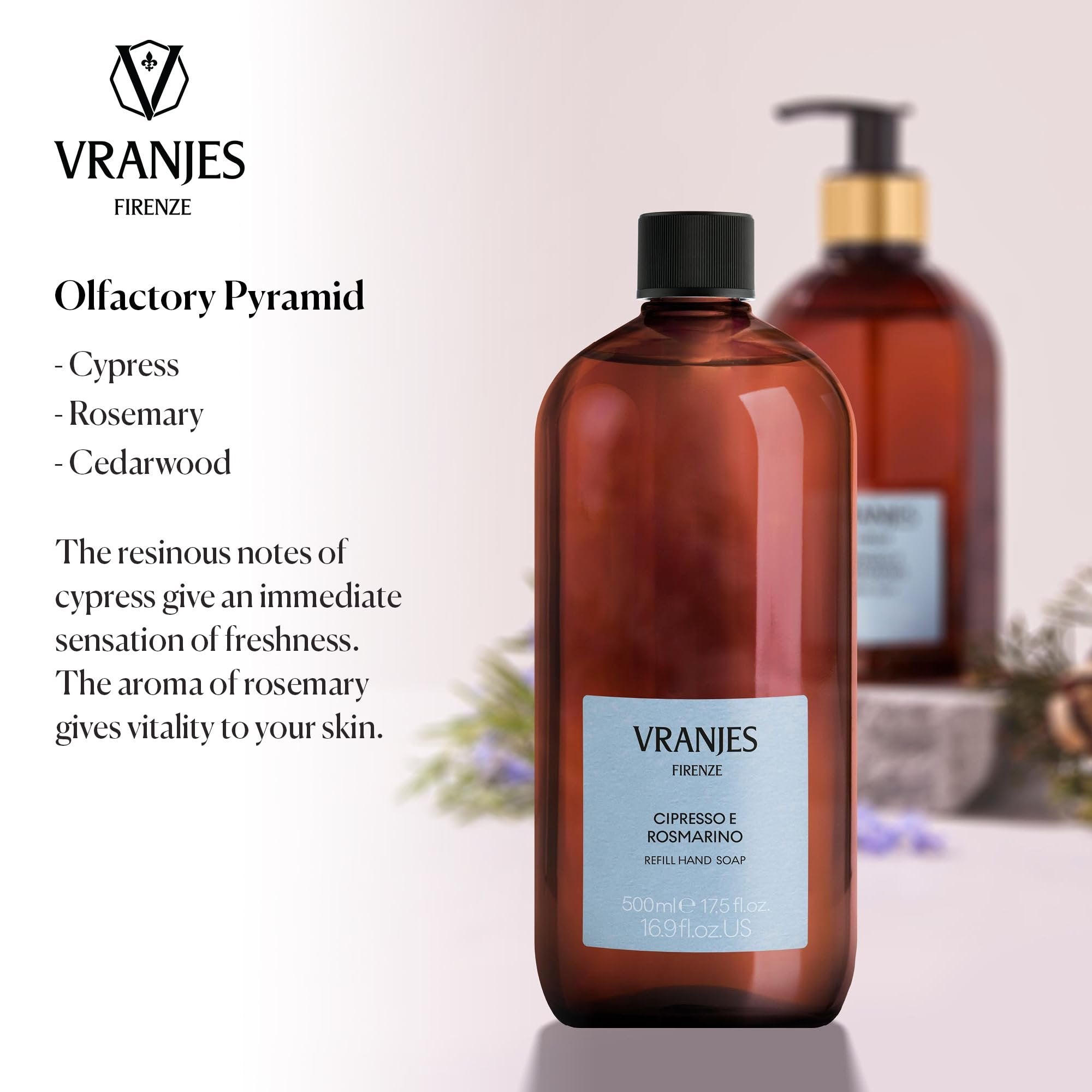 Dr. Vranjes Firenze herbal hand soap with Marseille soap and shea butter