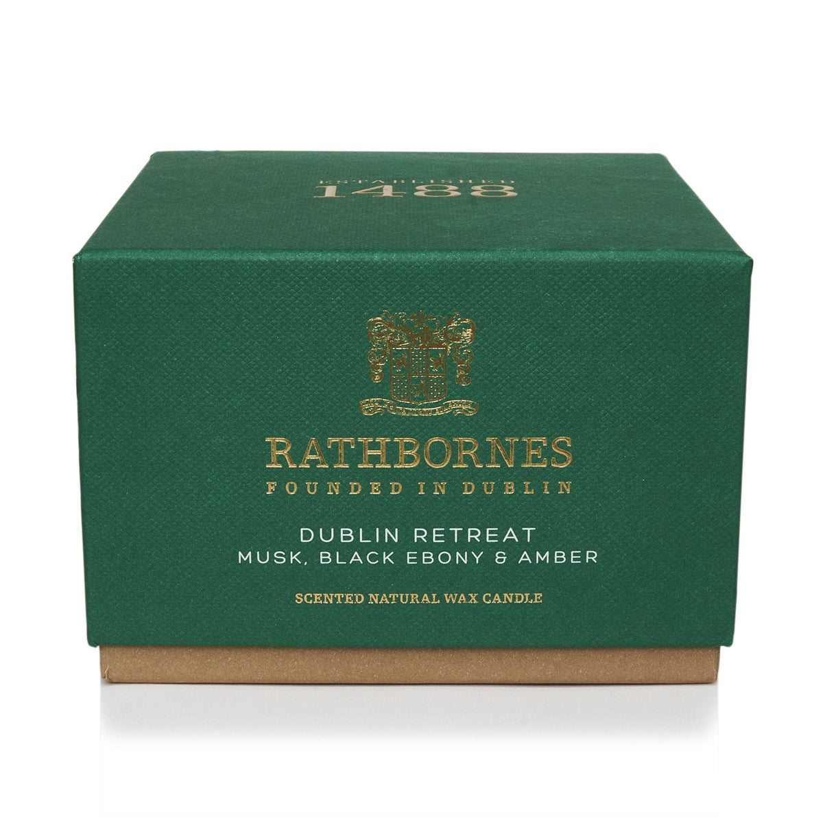 Rathbornes Dublin Retreat Musk, Black Ebony & Amber Scented Candle