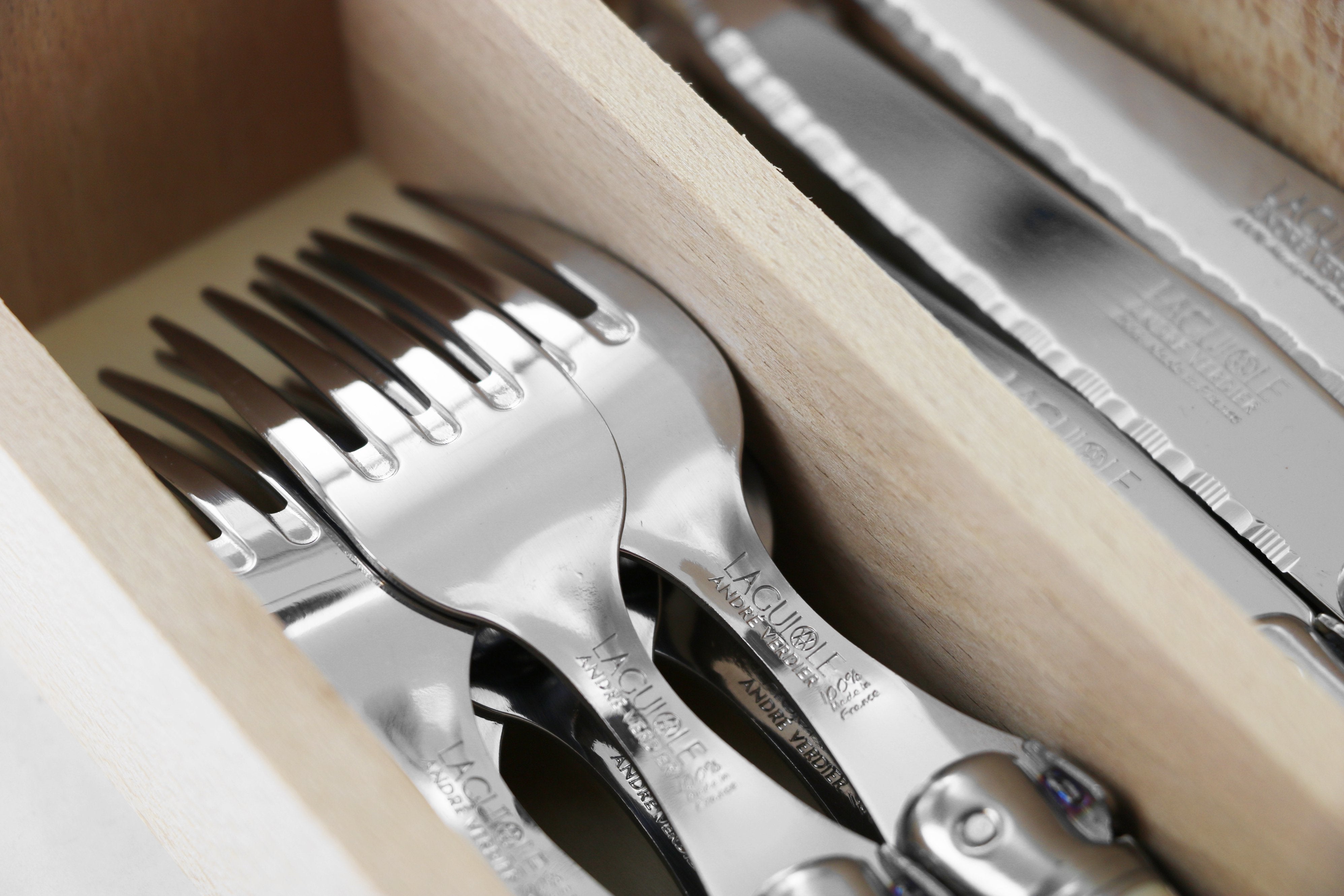André Verdier Laguiole Inox Flatware Set | Mirror Polish | 20 Piece France