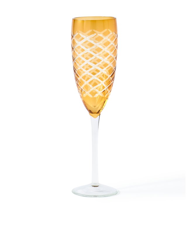 PolsPotten Cuttings Champagne Flute Glasses – Multicolor Set of 6