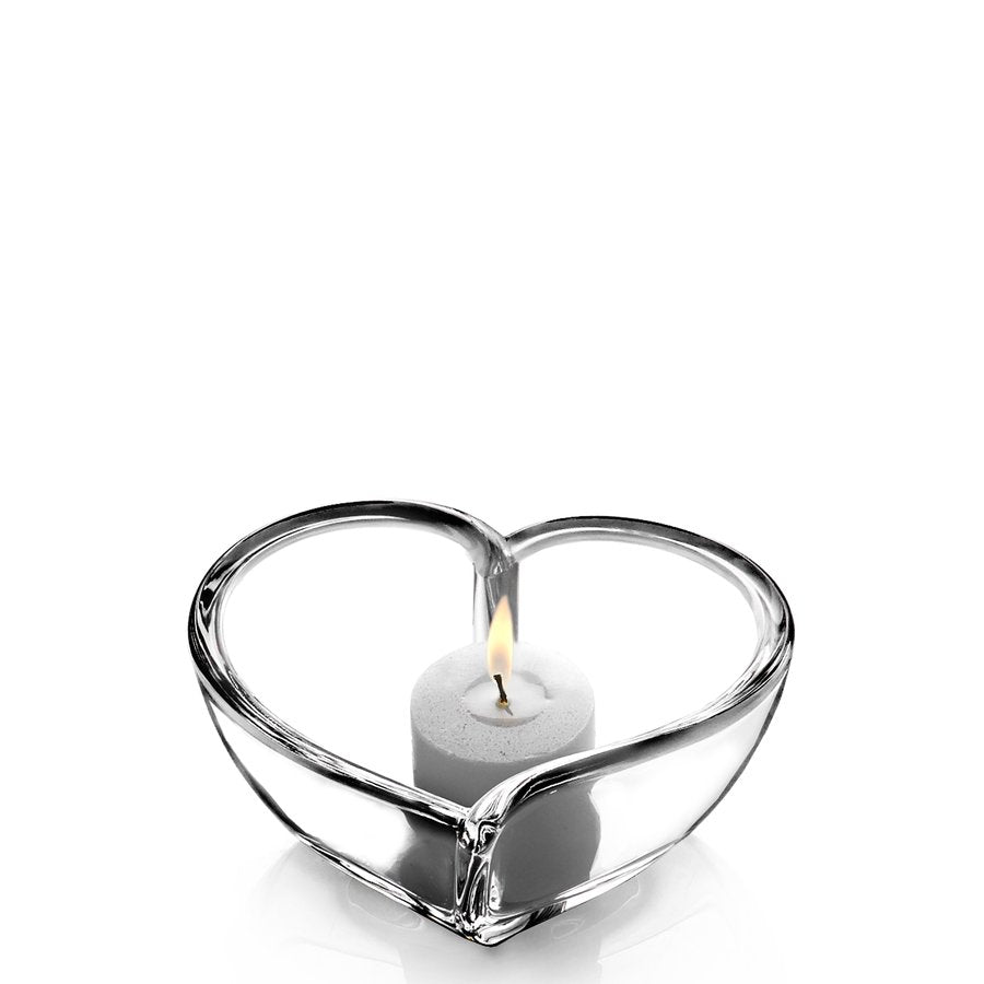 Orrefors Heart Crystal Bowl Votive Holder | Small