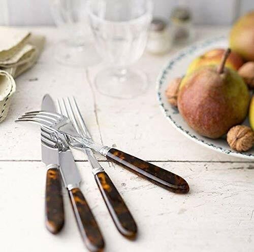 Sabre Tortoise Flatware Set 5 Piece Place Setting | Tortoise