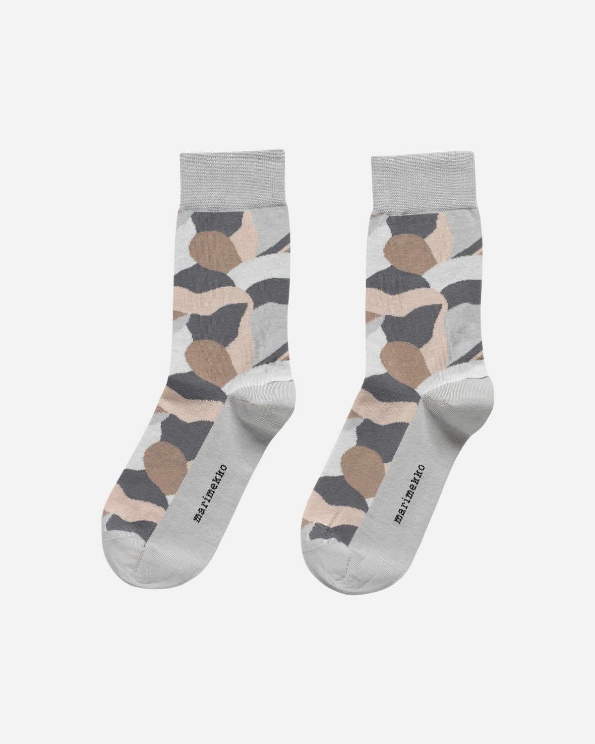 Marimekko Kasvaa Kamelia Organic Cotton Socks | Gray (Small 34-37)