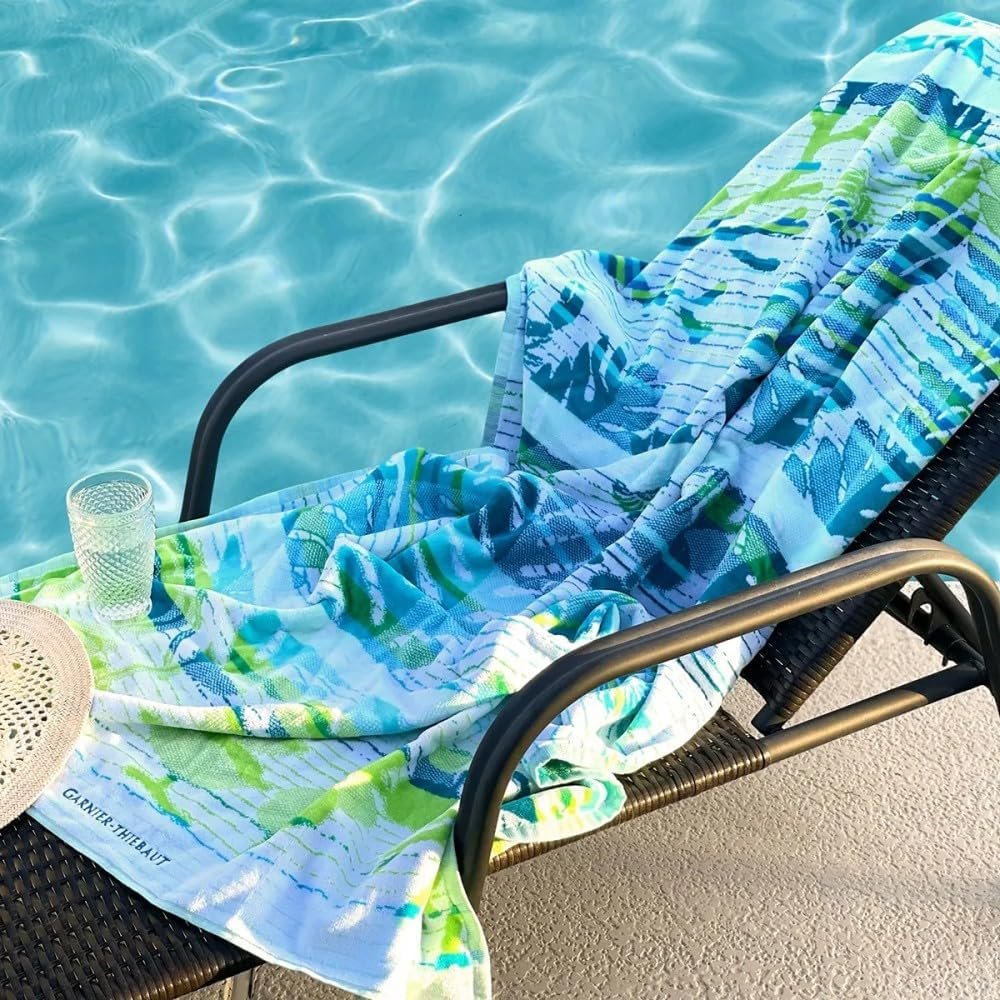 Garnier-Thiébaut Sous La Mer Aqua Beach Towel | 39" x 71"