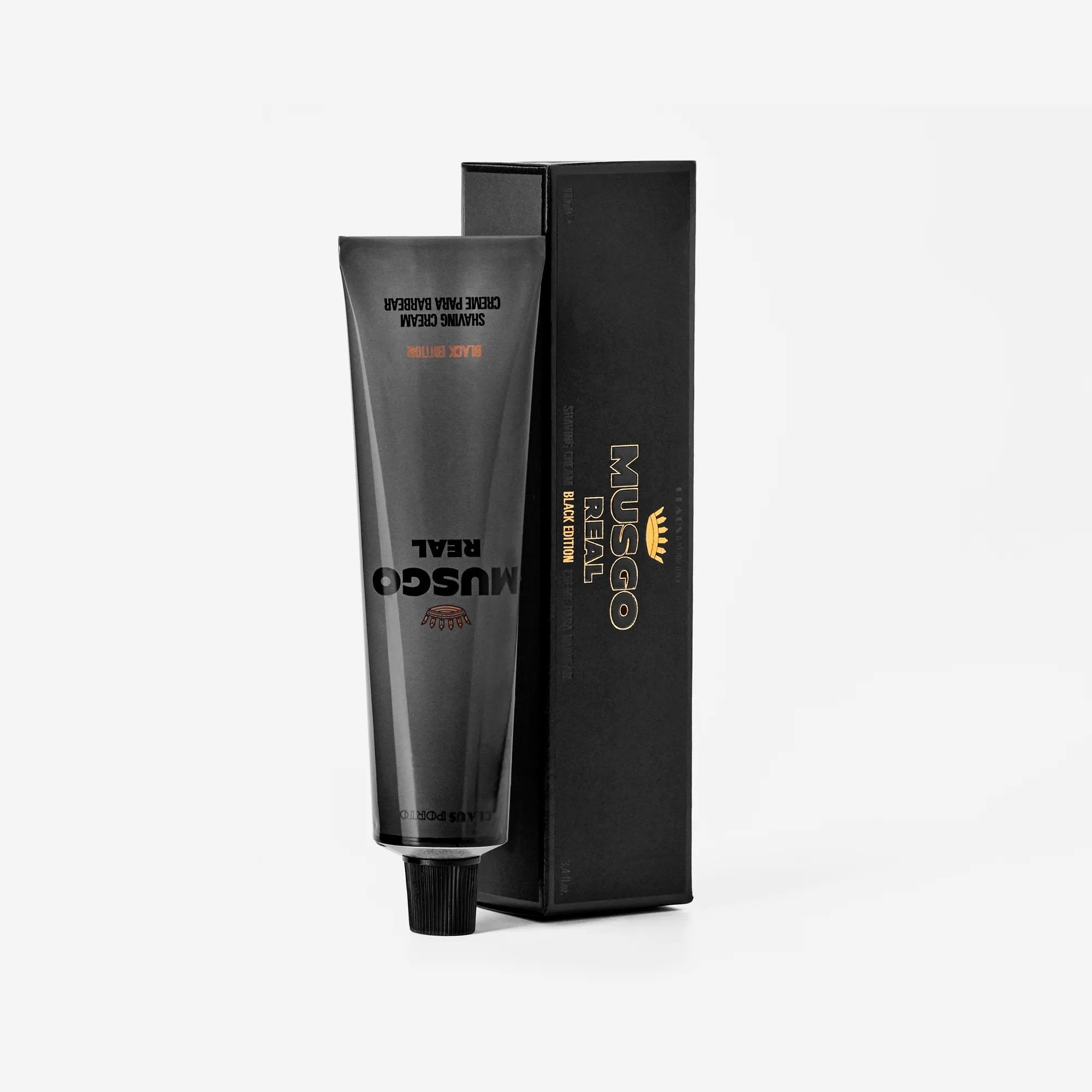 Claus Porto Musgo Real Black Edition Shaving Cream | Freshen, Soothe, Replenish Skin