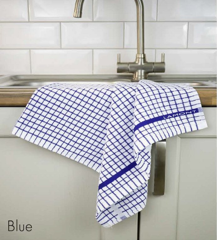 Poli-Dri Kitchen Towel Navy 3-Pack 100% Cotton by Samuel Lamont