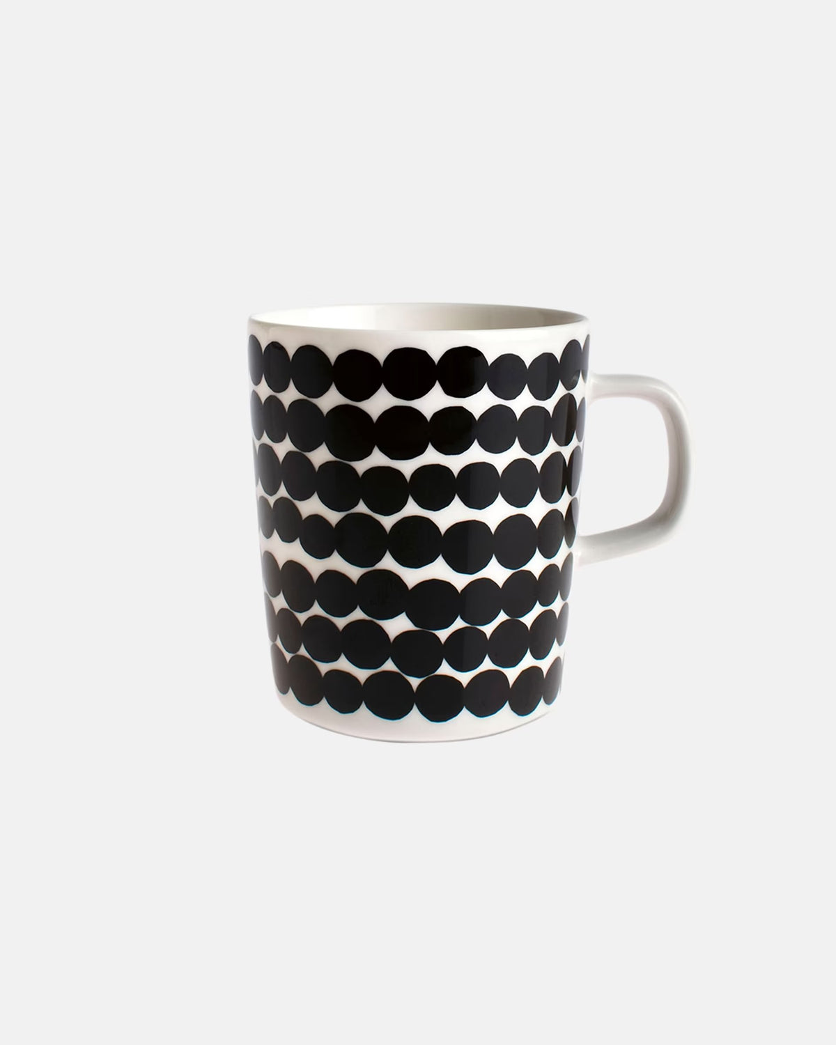 Unikko Oiva Räsymatto Stoneware Mug | Black & White (8.5 fl oz)