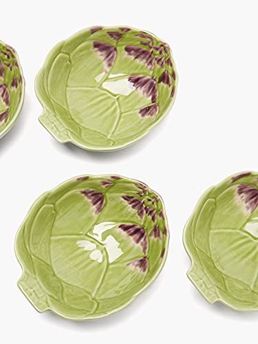 Bordallo Pinheiro Artichoke Green Bowl 7" Set of 4