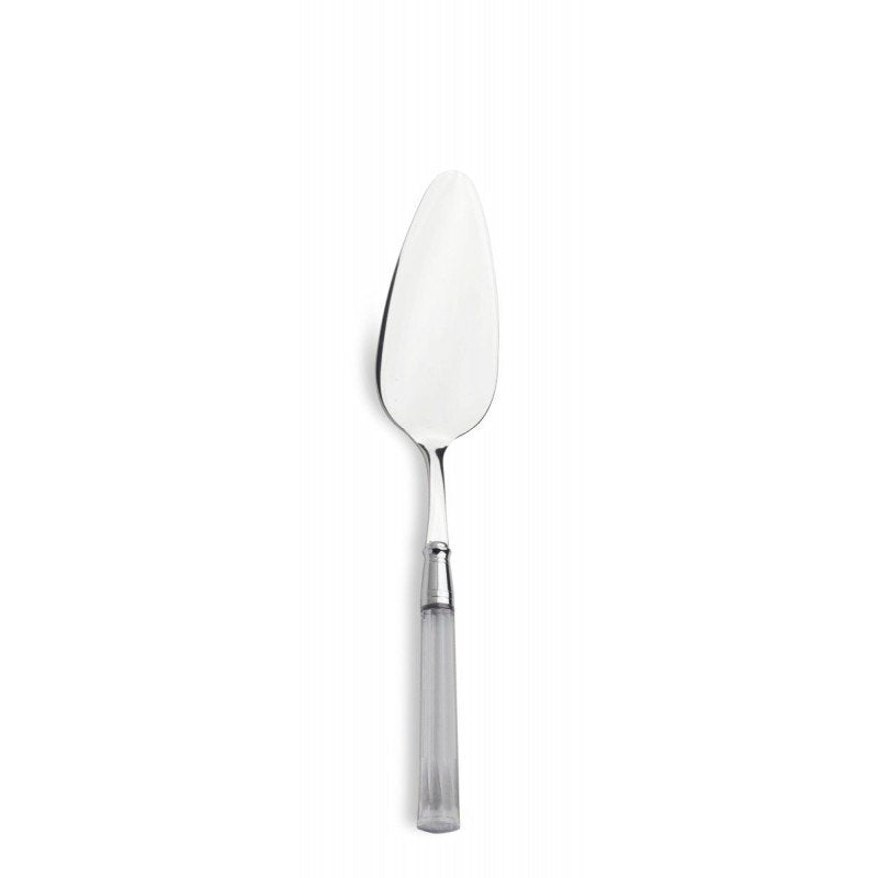 Capdeco Doric Cake Server | Clear Acrylic 18/10 Stainless Steel | France