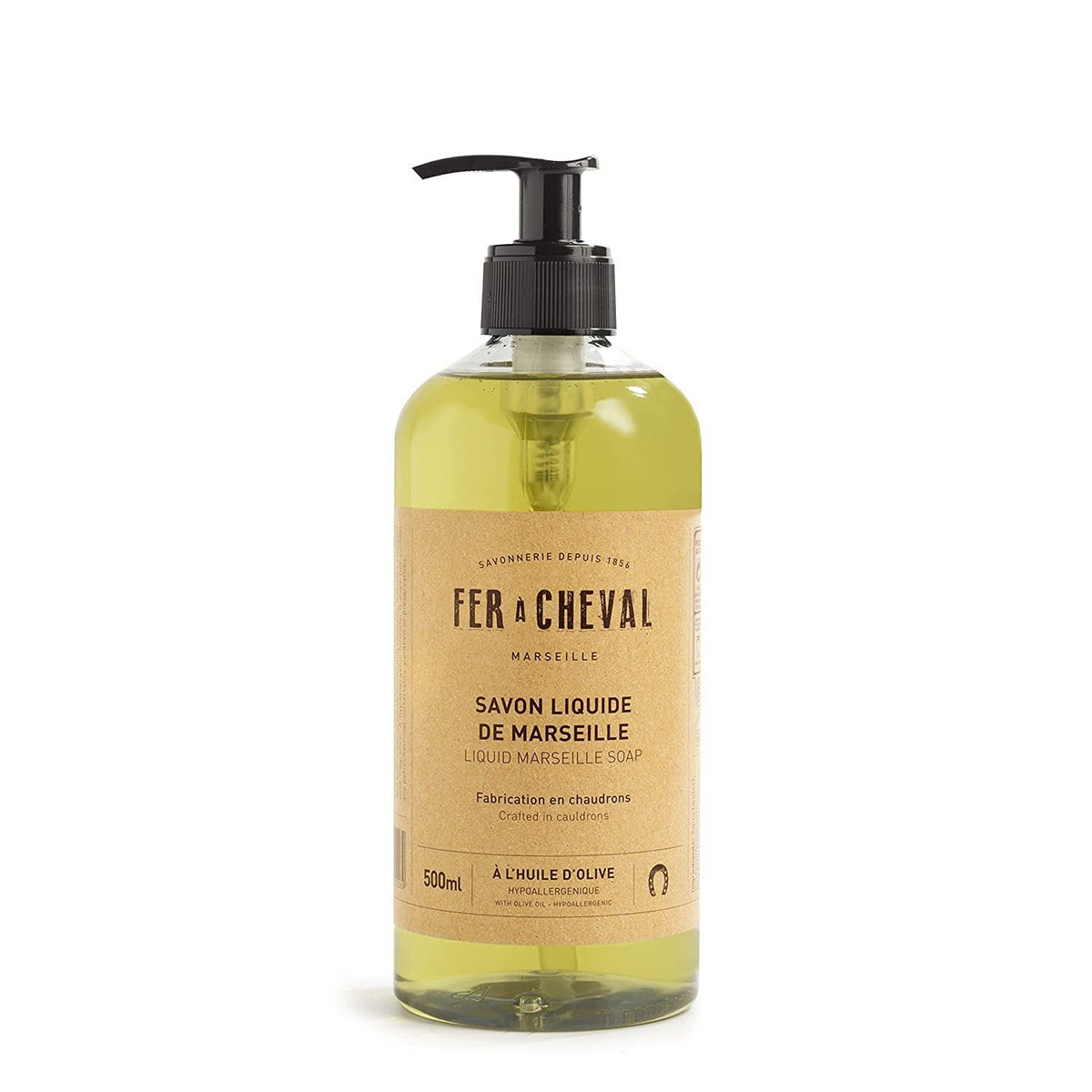 Fer a Cheval Marseille Liquid Soap Olive Oil 500ml Hand Body Wash Hypoallergenic Made France